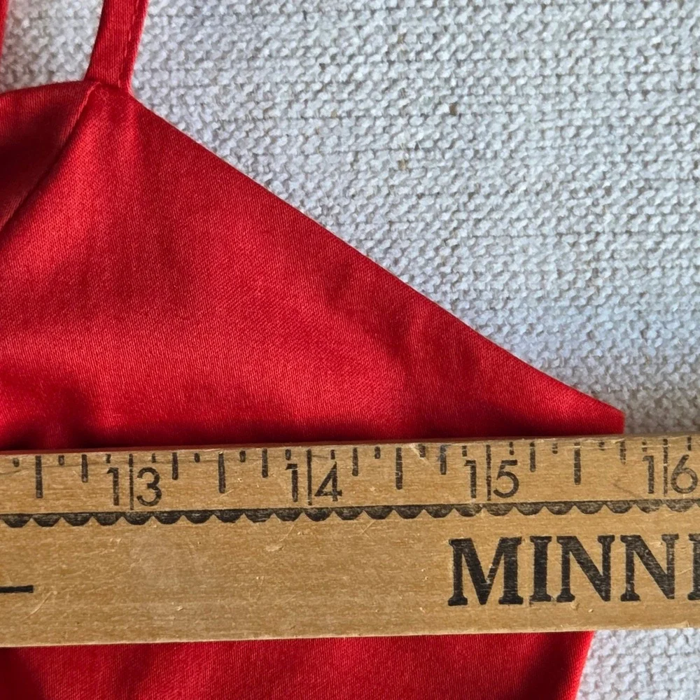 The Limited Y2K Red‎ Babydoll Dress Womens 4 Coquette Spaghetti Strap Fit Flare - Picture 5 of 11